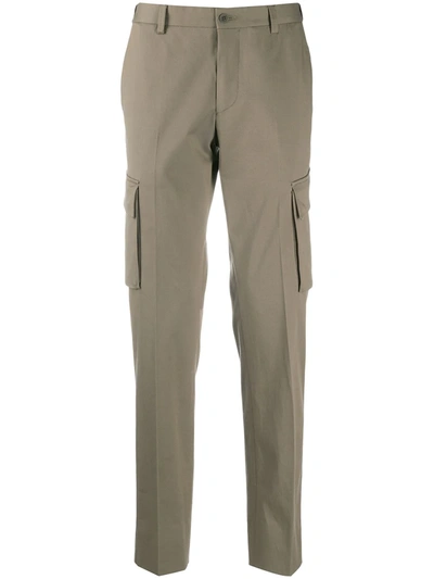 Corneliani Slim-fit Trousers In Brown