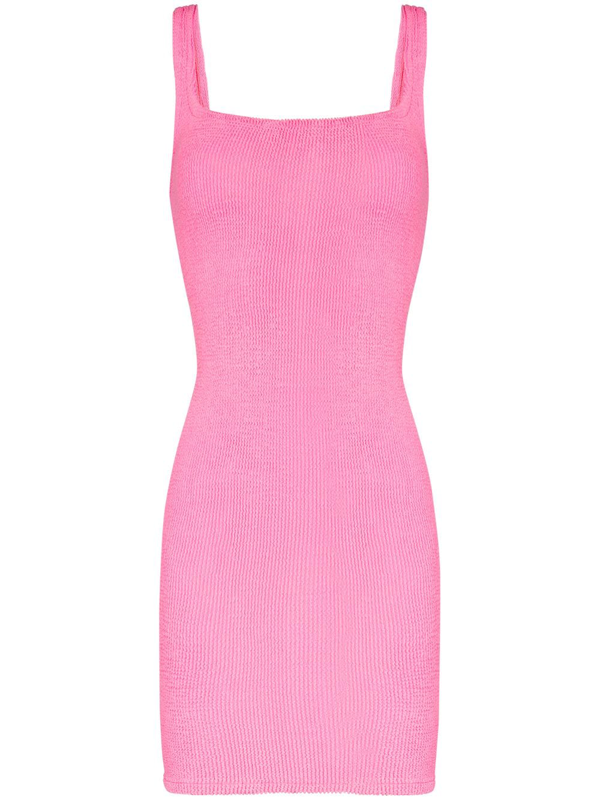 Hunza G Fitted Knitted Tank Dress In ...