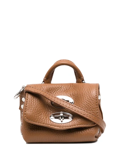 Zanellato Micro Postina Crossbody Bag In Brown