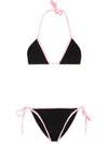 Hunza G Carmen Two-piece Triangle Bikini Set In Black