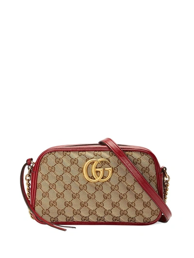 Gucci Small Gg Marmont Crossbody Bag In Neutrals