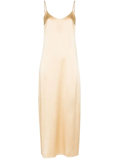 La Perla Beige Silk S4 Silk Slip Nightdress In Neutrals