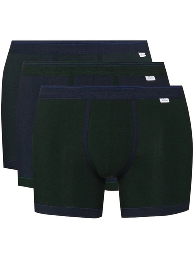 Schiesser Lorenz 3-set Boxer Shorts In Green
