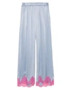 Semicouture Casual Pants In Sky Blue