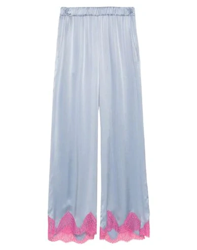 Semicouture Casual Pants In Sky Blue