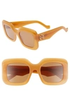 Loewe 53mm Square Sunglasses In Orange