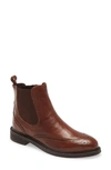 Jeffrey Campbell Edmone Chelsea Boot In Tan Leather