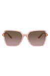 Versace 58mm Square Sunglasses In Transparent/ Brown Gradient
