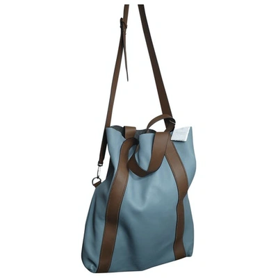 Pre-owned Brunello Cucinelli Blue Leather Handbag