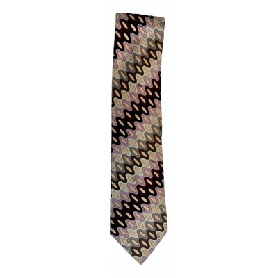 Pre-owned Emilio Pucci Silk Tie In Multicolour