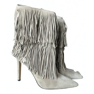Pre-owned Sam Edelman Ankle Boots In Grey