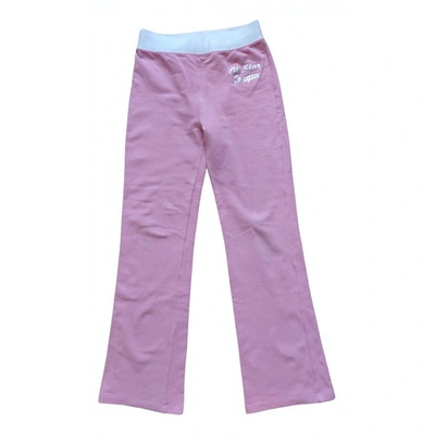 Pre-owned Converse Trousers In Pink