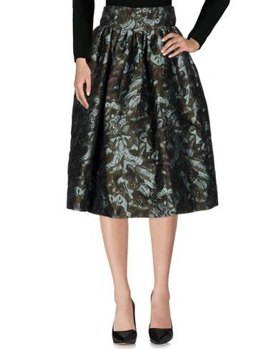 Pinko Midi Skirts In Military Green