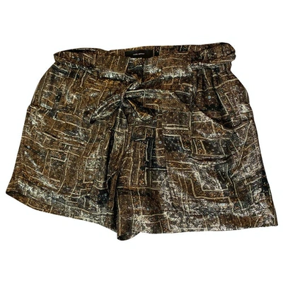 Pre-owned Isabel Marant Gold Silk Shorts