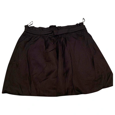 Pre-owned Tibi Silk Mini Skirt In Black