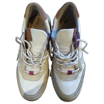 Pre-owned Steve Madden Leather Trainers In Multicolour