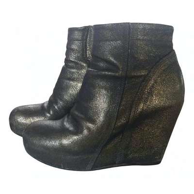 Pre-owned Elena Iachi Leather Ankle Boots