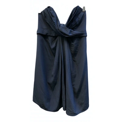 Pre-owned Zimmermann Silk Mini Dress In Blue
