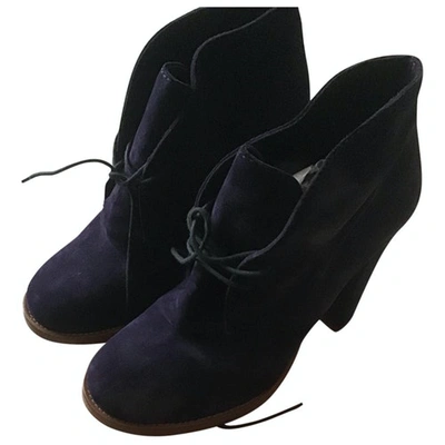 Pre-owned Miu Miu Ankle Boots In Purple