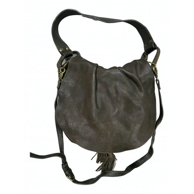 Pre-owned Gerard Darel Pom Bag Leather Handbag In Brown