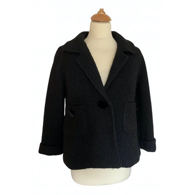Pre-owned Manoush Wool Coat In Black