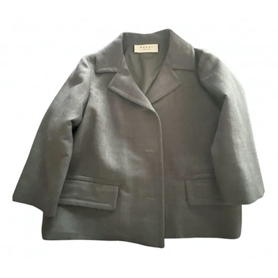 Pre-owned Marni Wool Blazer In Grey