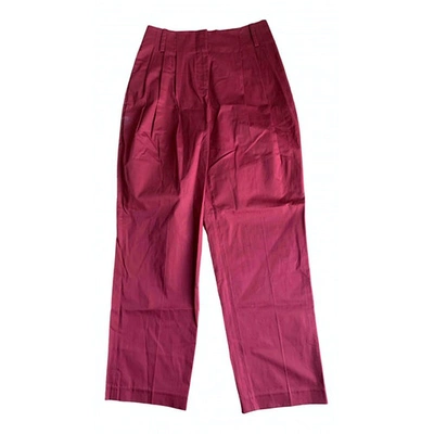 Pre-owned Diane Von Furstenberg Trousers In Red
