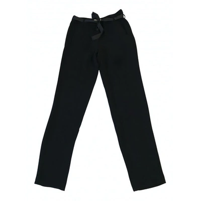 Pre-owned Sessun Straight Pants In Black
