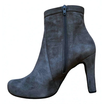 Pre-owned Unisa Ankle Boots In Grey