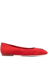 Tory Burch Georgia Ballet Flat, Extended Width In Triple Red