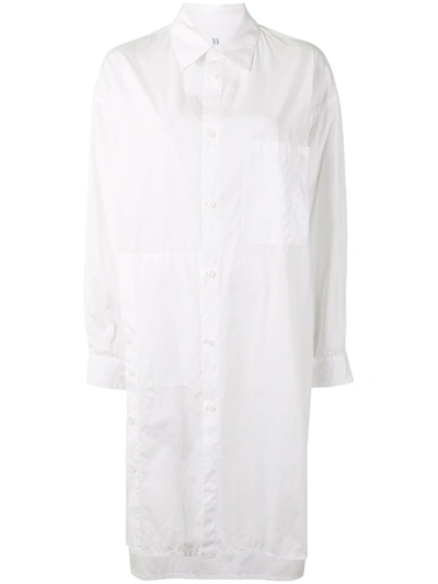 Y's Pocket-detail Shirt Dress In White