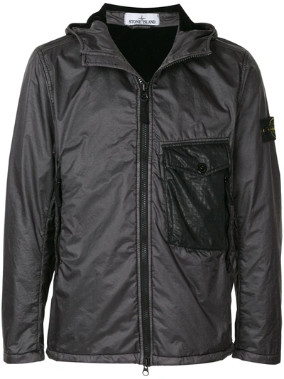 Stone Island Lamy Flock Jacket In Grey