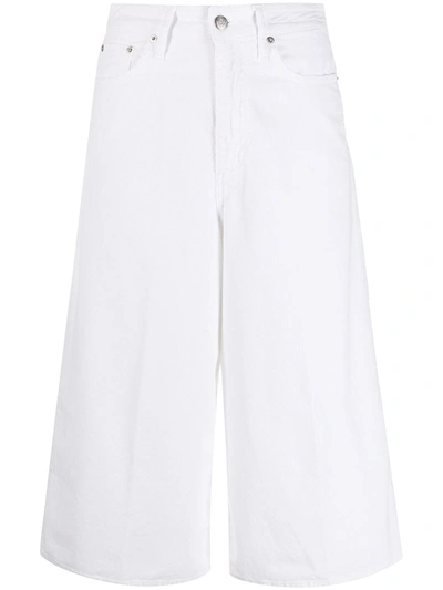 Department Five Cropped Corduroy Trousers In White