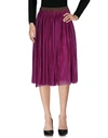 Victoria Beckham Midi Skirts In Purple