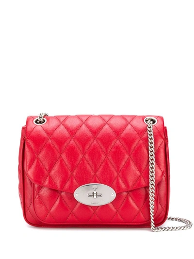 Mulberry Small Darley Convertible Quilted Leather Shoulder Bag In Shiny Buffalo Scarlet