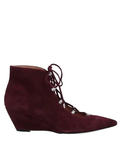 Sigerson Morrison Ankle Boots In Deep Purple