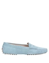 Tod's Loafers In Sky Blue