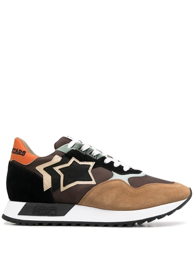 Atlantic Stars Draco Sneakers In Color Nylon And Suede In Brown