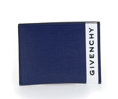 Givenchy Logo Cardholder In Blue