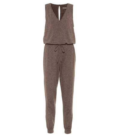 Lanston Sport Naked Stretch-jersey Jumpsuit In Brown