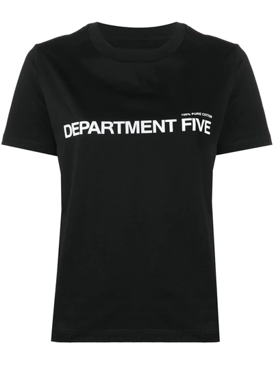 Department 5 Logo Print T-shirt In Black