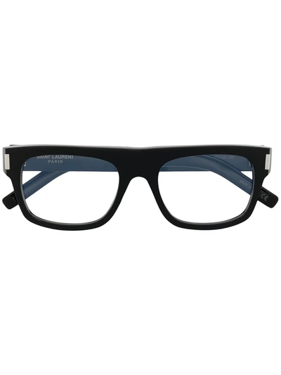 Saint Laurent Rectangular-frame Glasses In Black