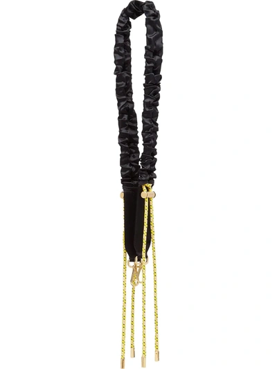 Fendi Rope-detail Toggle-fastening Bag Strap In Black