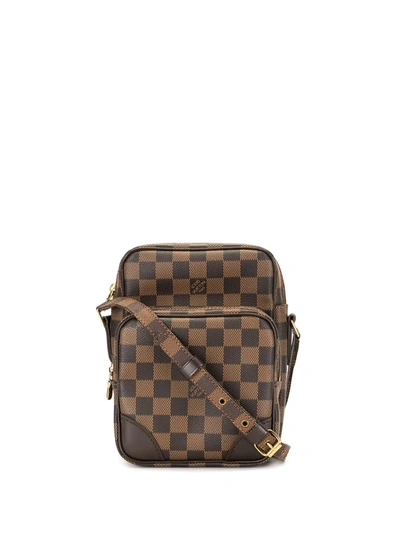 Pre-owned Louis Vuitton 2009 Damier Ebene Amazon Crossbody Bag In Brown