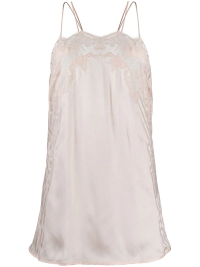 La Perla Lace-trimmed Camisole Dress In Pink