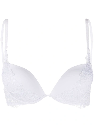 La Perla Scalloped Floral-lace Bra In White