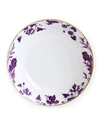 Bernardaud Prunus Coupe Soup Plate, 7.5" In White/purple