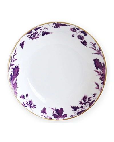 Bernardaud Prunus Coupe Soup Plate, 7.5" In White/purple
