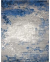 Nourison Twilight Twi22 Blue And Gray 5'6" X 8' Area Rug In Blue/ Gray