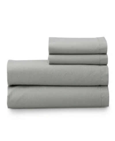 Welhome The  Super Soft Washed Cotton Breathable Full Sheet Set Bedding In Graphite